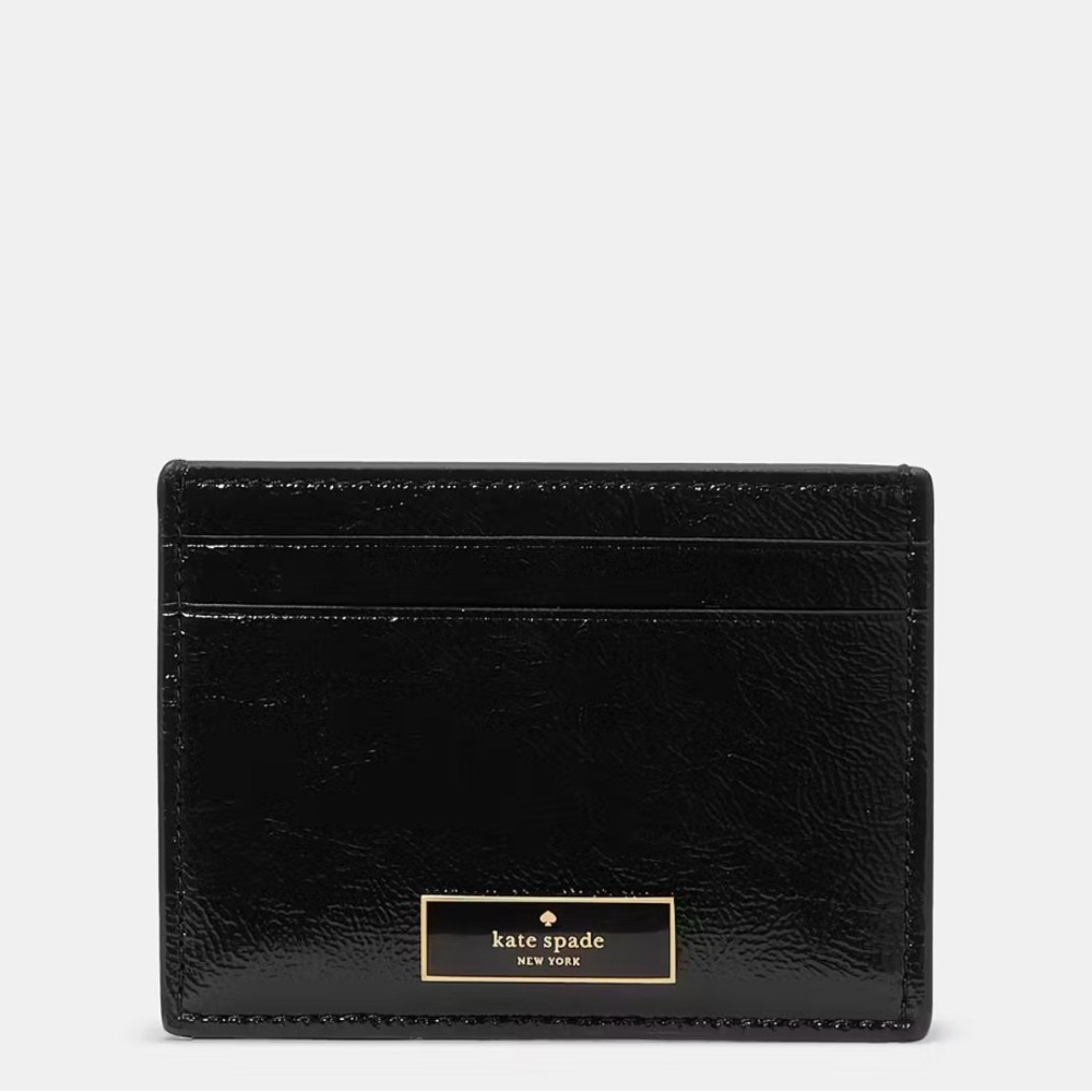 Kate Spade Bridget Crinkle Patent Small Slim Card Holder